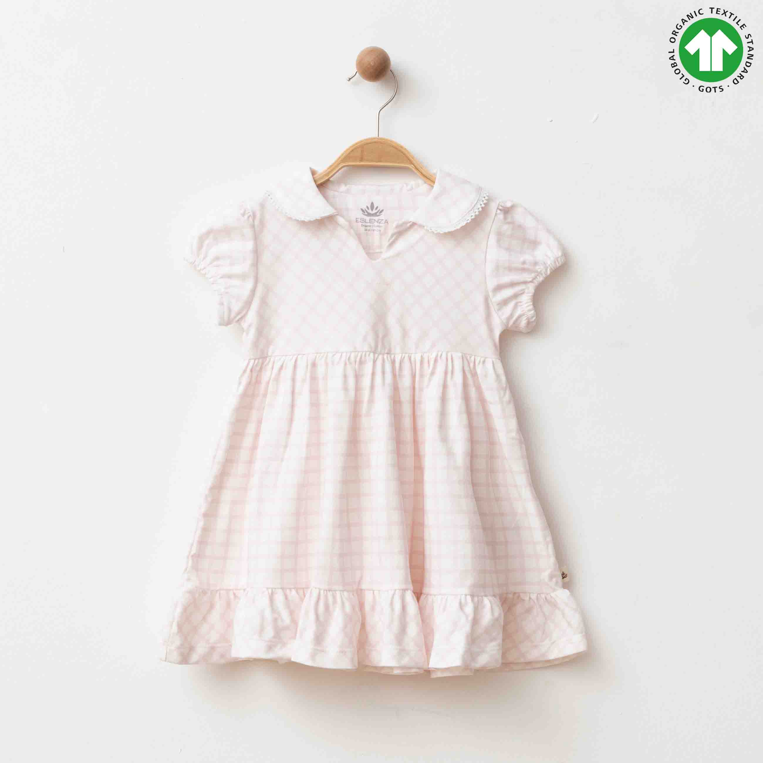 ESL-2256 SÜPREM PEMBE DESENLİ ELBİSE